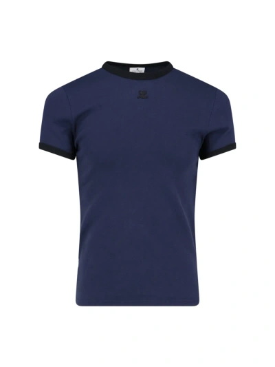 Courrèges T-shirt In Blue