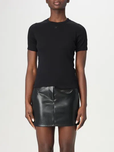 COURRÈGES T-SHIRT COURRÈGES WOMAN COLOR BLACK,G48374002