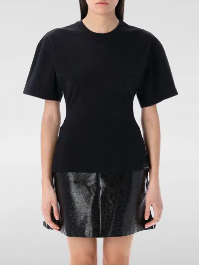 COURRÈGES T-SHIRT COURRÈGES WOMAN COLOR BLACK,G72353002