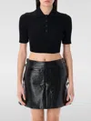 Courrèges Polo Knit Rib In Black