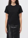 Courrèges Ac Straight Stonewashed T-shirt In Black