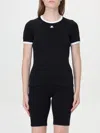 Courrèges Milano Open Back Long Sleeve Bodysuit In Black