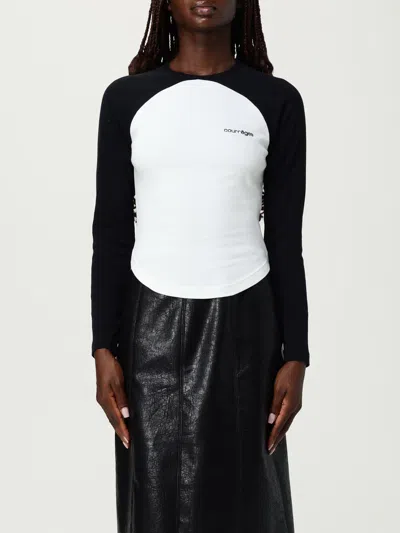 COURRÈGES T-SHIRT COURRÈGES WOMAN COLOR WHITE,H28353001
