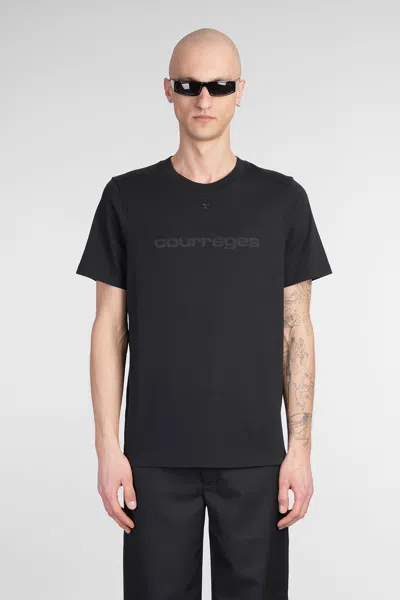 Courrèges T-shirt In Black Cotton