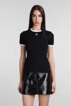 Courrèges Signature Contrast T-shirt In Black