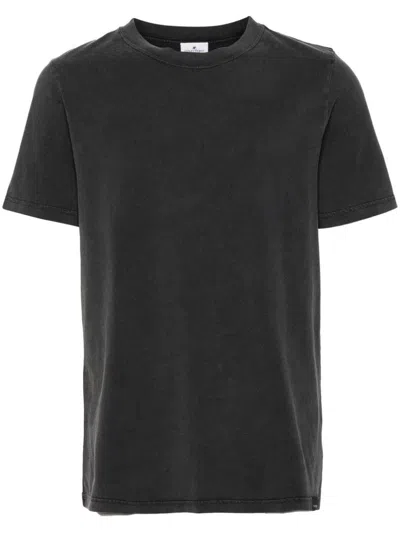 Courrèges Crew-neck Cotton T-shirt In Black