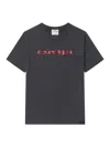 Courrèges Logo Printed Crewneck T-shirt In Red