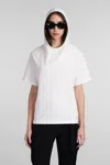 Courrèges White Cotton Hoodie T-shirt In White
