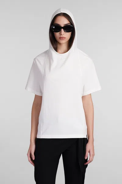 COURRÈGES T-SHIRT IN WHITE COTTON