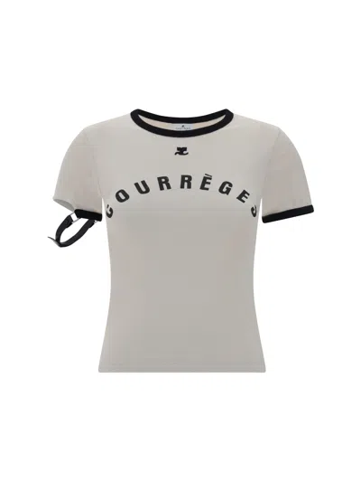 Courrèges T-shirt In Lime