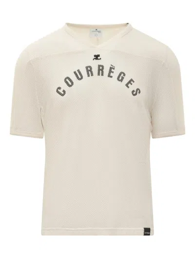 Courrèges Courreges T-shirt Mesh Baseball In White