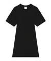 Courrèges Embroidered Logo Mini T-shirt Dress In Black