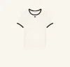Courrèges Cotton T-shirt With Black Trim And Front Logo In White