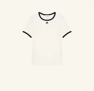 COURRÈGES COURRÈGES T-SHIRT SIGNATURE CONTRAST