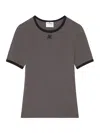 Courrèges Courregès Heritage Contrast T-shirt In Gray