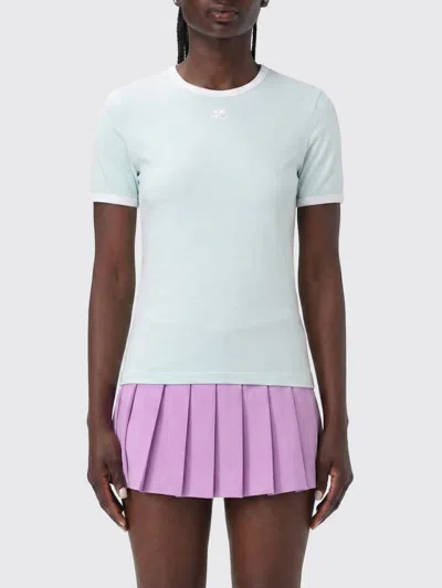 Courrèges T-shirt Woman  In Green