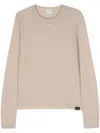 COURRÈGES T-SHIRT YMESH LONG SLEEVES MEN SAND IN COTTON
