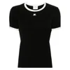 Courrèges Signature Contrast T-shirt In Black