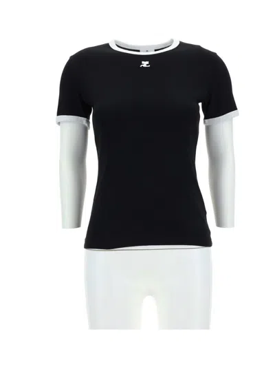 Courrèges T-shirts In Black