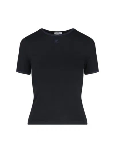 Courrèges T-shirts And Polos In Black