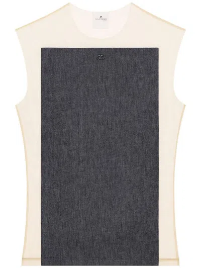 Courrèges T-shirts And Polos In Neutral