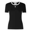 Courrèges Courreges Women Signature Contrast T-shirt In Black