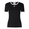 Courrèges Courreges Women Signature Contrast T-shirt In Black