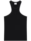 Courrèges Lightweight Lycra Sports Tank Top In Black