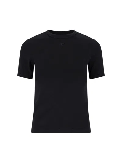 Courrèges T-shirts And Polos In Black