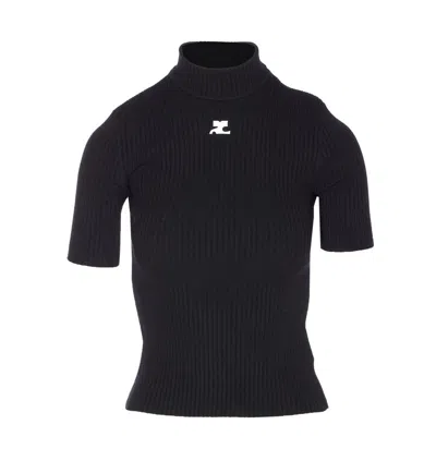Courrèges T-shirts And Polos In Black