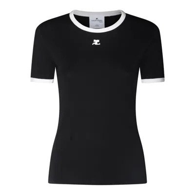 Courrèges T-shirts And Polos In Black