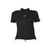 Courrèges Woman Sweatshirt Black Size S Polyester In Black