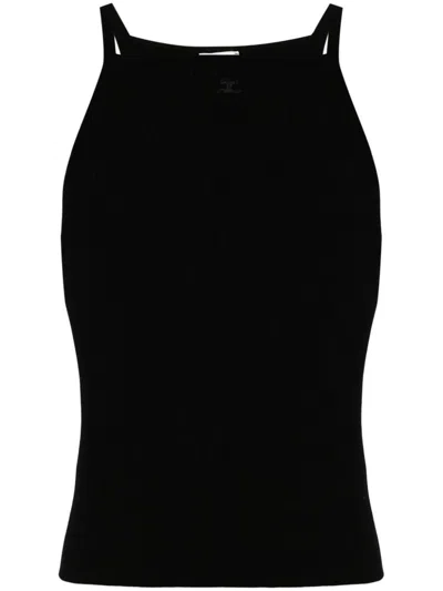 Courrèges T-shirts And Polos In Black