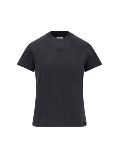 Courrèges T-shirts And Polos In Black