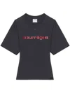 Courrèges Courreges T-shirts And Polos In Stone Wash Grey/ruby