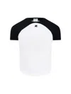 Courrèges Circle Contrast White And Black Cotton T-shirt In White