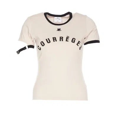 Courrèges T-shirt In Yellow