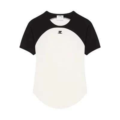 COURRÈGES T SHIRTS NEUTRAL, BLACK
