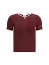 Courrèges Courreges Women Cotton T-shirt With Contrasting Trim In Red