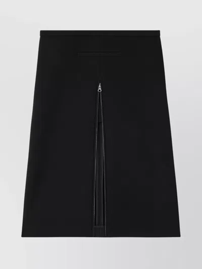 COURRÈGES TAILORED A-LINE MIDI SKIRT IN CREPE TEXTURE