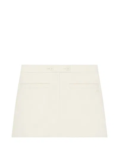 Courrèges Tailored A-line Mini Skirt In Neutral