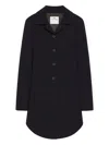 Courrèges Tailored Button-front Coat In Black