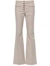 Courrèges Tailored Checked Trousers In White
