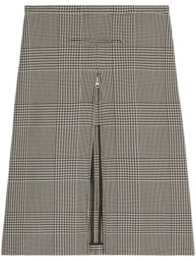 Courrèges Tailored Midi Skirt With A-line Silhouette In Sand / Mud Brown