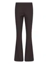 Courrèges Flared Trousers With Cut Out Details In Brown