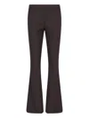 Courrèges Flared Trousers With Cut Out Details In Brown