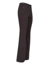 Courrèges Flared Trousers With Cut Out Details In Brown