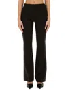 Courrèges Flared Trousers With Cut Out Details In Brown