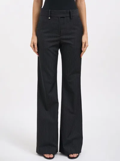 Courrèges Courregès Tailored Pinstripes Trousers In Black