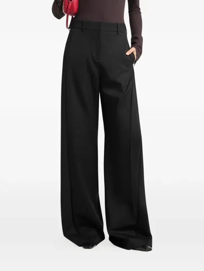 Courrèges Tailored Pleated Trousers In Black